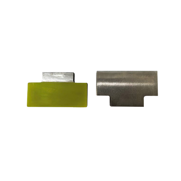 Rubber coated anti-collision block